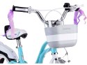 RoyalBaby uroczy Rower 14" Little Swan wstążki koszyk kółka boczne RB14-18