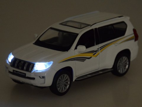 Auto metalowe model TOYOTA LAND CRUISER PRADO światło dźwięk SUV ZA5056 Auto metalowe model TOYOTA LAND CRUISER PRADO światło dźwięk SUV ZA5056