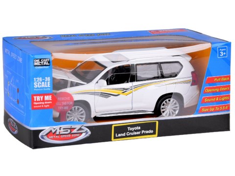 Auto metalowe model TOYOTA LAND CRUISER PRADO światło dźwięk SUV ZA5056 Auto metalowe model TOYOTA LAND CRUISER PRADO światło dźwięk SUV ZA5056