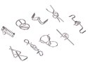 Metalowa Układanka puzzle łamigłówka zagadka logiczna 9 ele ZA5066