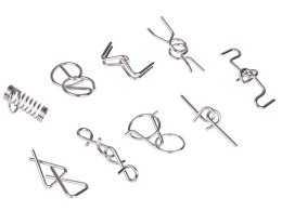 Metalowa Układanka puzzle łamigłówka zagadka logiczna 9 ele ZA5066