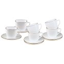 ZESTAW KAWOWY 6 FILIŻANEK ZE SPODECZKAMI KINGHOFF OPAL KH-1930