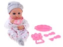 Lalka BOBAS 32cm z ruchomymi oczkami + akcesoria do karmienia ZA5833
