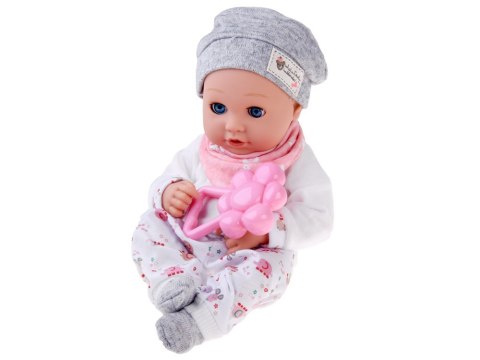 Lalka BOBAS 32cm z ruchomymi oczkami + akcesoria do karmienia ZA5833