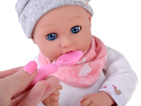 Lalka BOBAS 32cm z ruchomymi oczkami + akcesoria do karmienia ZA5833