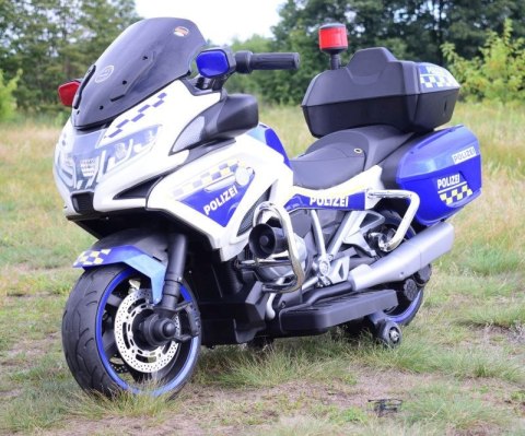 OLBRZYMI SUPER MOTOR ŚCIGACZ POLICYJNY,MIĘKKIE KOŁA, MIĘKKIE SIEDZENIE, GAZ W RĄCZCE, HAMULEC /MH888