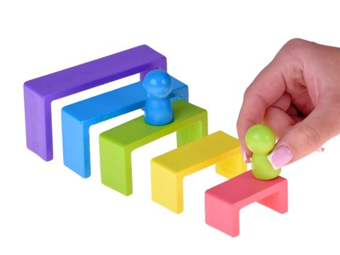 Drewniana układanka MONTESSORI - elementy o różnych kształtach ZA5859