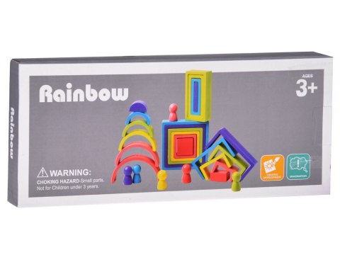 Drewniana układanka MONTESSORI - elementy o różnych kształtach ZA5859