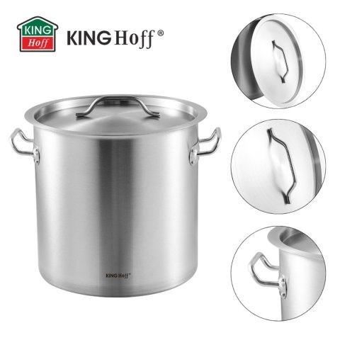 GARNEK GASTRONOMICZNY Z POKRYWĄ STALOWĄ 21L KINGHOFF KH-1962