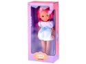 Lovely Girl Urocza Lalka w białej sukience z niebieską kokardką 33cm ZA5850