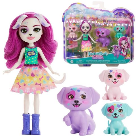 Enchantimals Lalka Dessa Dalmatian z uroczą rodzinką dalmateńczyków ZA5103 Enchantimals Lalka Dessa Dalmatian z uroczą rodzinką dalmateńczyków ZA5103