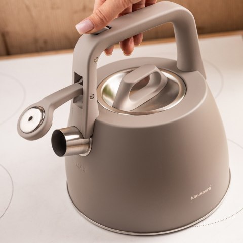 CZAJNIK STALOWY Z GWIZDKIEM 2,5L KLAUSBERG KB-7916