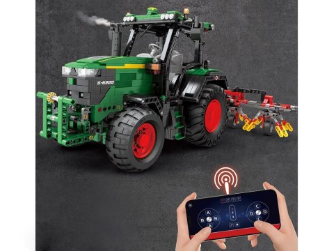 Klocki konstrukcyjne - Zdalnie sterowany TRAKTOR z bronami 1664-ele ZA5798