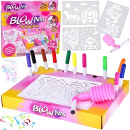 Kreatywny zestaw plastyczny - malowanie pompką pisakami i szablonami ZA5709