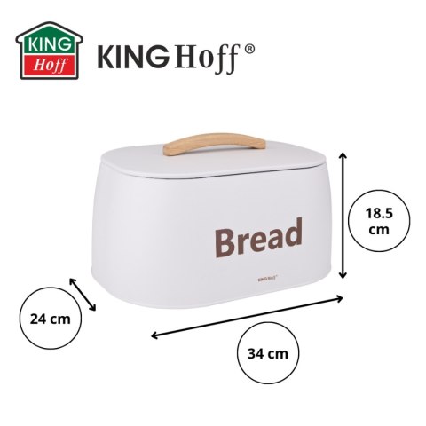 CHLEBAK POJEMNIK STALOWY NA PIECZYWO KINGHOFF KH-1947 BIAŁY