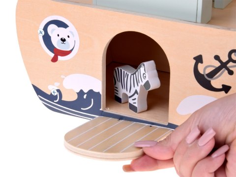 Drewniana Arka Noego + figurki zwierząt Edukacyjna zabawka Sorter ZA5931