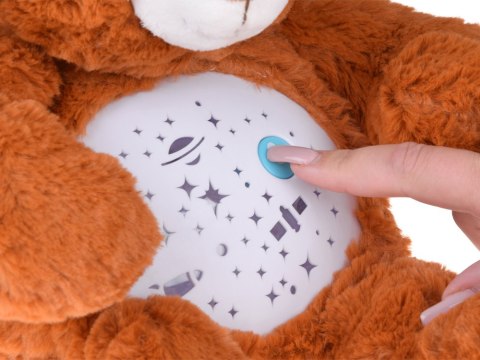 Pluszowy miś projektor gwiazd z kołysankami lampka usypiacz ZA5713