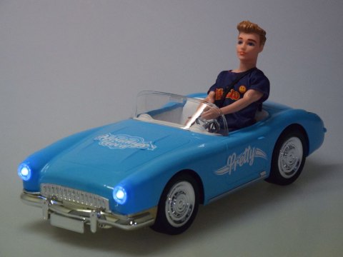 Autko na pilota Retro Cadillac Lalka Stylowy kierowca Ken RC0746