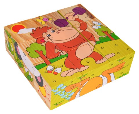 Klocki Drewniane Dla Najmłodszych Edycja Egzotyczne Zwierzątka