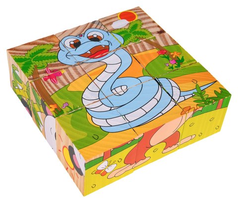 Klocki Drewniane Dla Najmłodszych Edycja Egzotyczne Zwierzątka