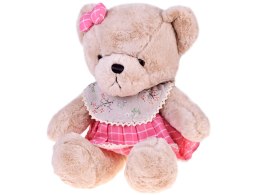 Pluszowy MIŚ - beżowa Zuzia 58cm w różowej VINTAGE sukience ZA5923 C