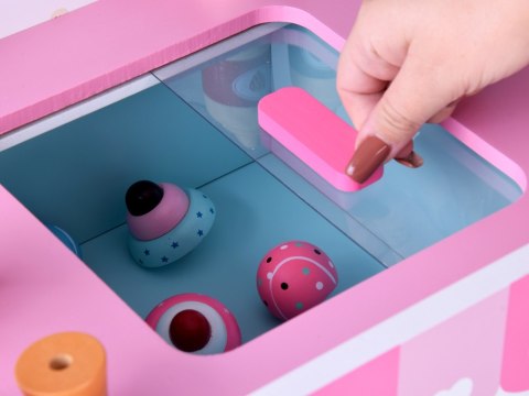 Duża pastelowa budka z lodami LODZIARNIA z drewna + 8 różnych lodów ZA5945