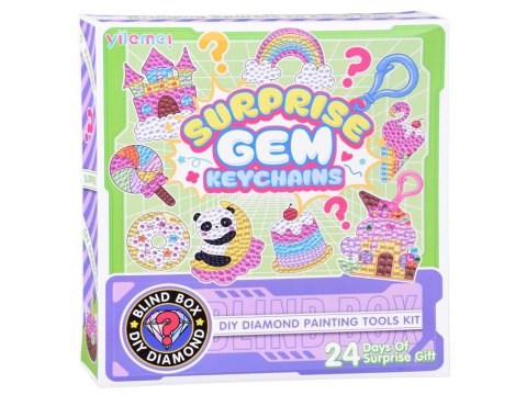 Kreatywny kalendarz adwentowy wyklejanka haft diamentowy breloczki ZA6020