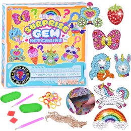 Kreatywny kalendarz adwentowy wyklejanka haft diamentowy breloczki ZA6021