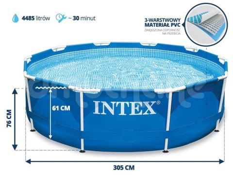 Basen ogrodowy stelażowy 305 x 76 cm INTEX 28200