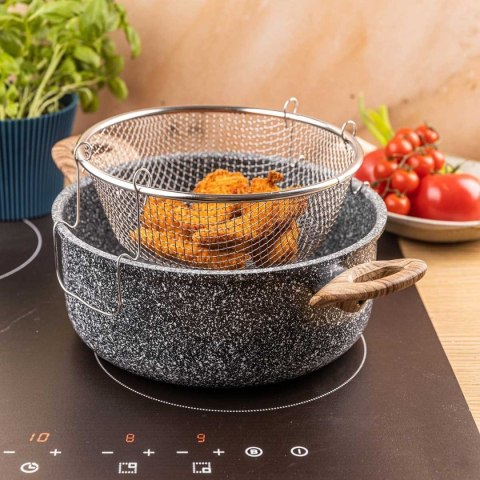 GARNEK MARMUROWY Z KOSZEM DO SMAŻENIA KINGHOFF KH-1985 4L