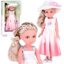 Elegancka Stylowa Lalka w Kapeluszu z Długimi Blond Włosami ZA5314