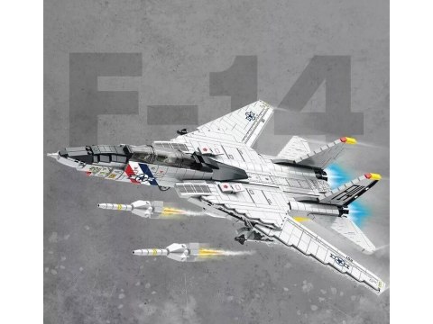 Klocki techniczne F-14 Tomcat 1600 elementów amerykański myśliwiec ZA5301 Klocki techniczne F-14 Tomcat 1600 elementów amerykański myśliwiec ZA5301
