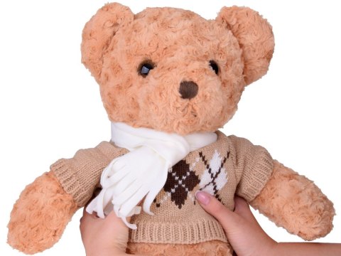 Miś pluszowy mięciutki Niedźwiadek w sweterku i szaliku 60cm ZA5330 Miś pluszowy mięciutki Niedźwiadek w sweterku i szaliku 60cm ZA5330