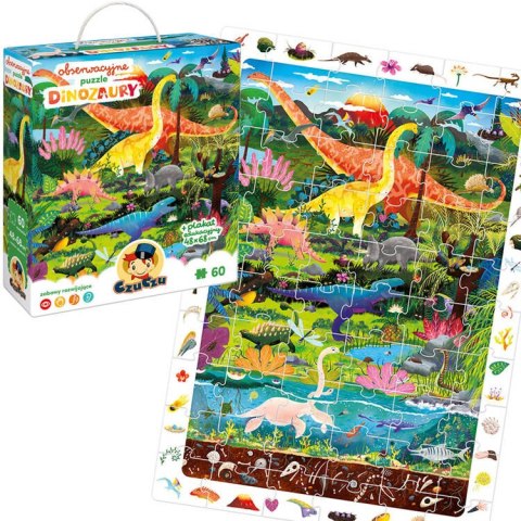 CzuCzu Obserwacyjne puzzle Dinozaury 60 elementów plakat edukacyjny ZA5559 CzuCzu Obserwacyjne puzzle Dinozaury 60 elementów plakat edukacyjny ZA5559