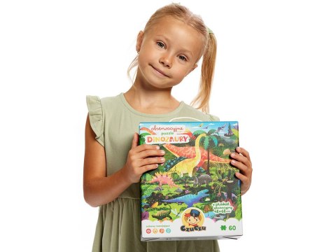 CzuCzu Obserwacyjne puzzle Dinozaury 60 elementów plakat edukacyjny ZA5559 CzuCzu Obserwacyjne puzzle Dinozaury 60 elementów plakat edukacyjny ZA5559