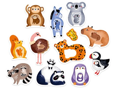 CzuCzu Pierwsze puzzle Mama i ja 18 mies.+ 22 elementy zwierzątka ZA5557