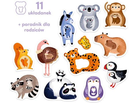 CzuCzu Pierwsze puzzle Mama i ja 18 mies.+ 22 elementy zwierzątka ZA5557