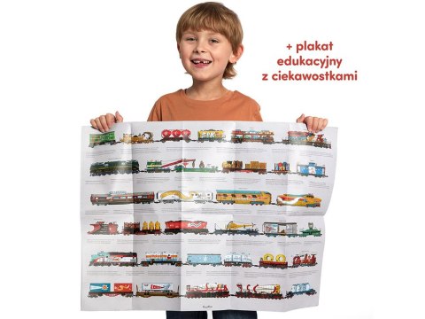 CzuCzu Puzzle dwustronne Pociągi 54 dwustronne elementy technika ZA5558 CzuCzu Puzzle dwustronne Pociągi 54 dwustronne elementy technika ZA5558