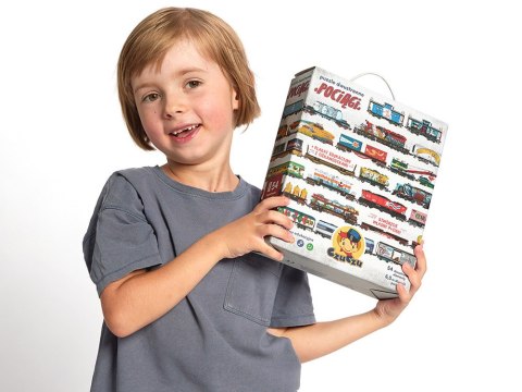 CzuCzu Puzzle dwustronne Pociągi 54 dwustronne elementy technika ZA5558 CzuCzu Puzzle dwustronne Pociągi 54 dwustronne elementy technika ZA5558