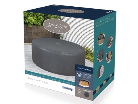 Bestway ENEGYSENSE Pokrywa termiczna pokrowiec do Lay-Z-Spa 196cm 60318 Bestway ENEGYSENSE Pokrywa termiczna pokrowiec do Lay-Z-Spa 196cm 60318