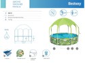 Bestway basen stelażowy 244x51 cm z daszkiem 56432