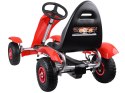 Czerwony sportowy GOKART na pedały dla dzieci do 50kg Pompowane koła SP0209