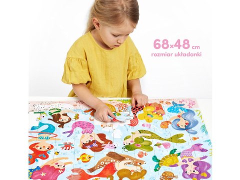CzuCzu Duże Magiczne puzzle Syrenki 60 ele 4+ ZA5631