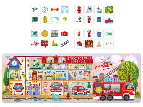 CzuCzu Puzzle Tak działa Straż pożarna 40 ele + plakat edukacyjny ZA5626 CzuCzu Puzzle Tak działa Straż pożarna 40 ele + plakat edukacyjny ZA5626