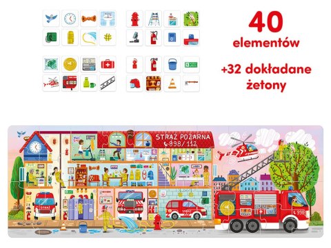 CzuCzu Puzzle Tak działa Straż pożarna 40 ele + plakat edukacyjny ZA5626 CzuCzu Puzzle Tak działa Straż pożarna 40 ele + plakat edukacyjny ZA5626