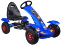 Niebieski sportowy GOKART na pedały dla dzieci 50kg Pompowane koła SP0209