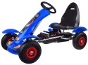 Niebieski sportowy GOKART na pedały dla dzieci 50kg Pompowane koła SP0209