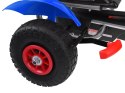 Niebieski sportowy GOKART na pedały dla dzieci 50kg Pompowane koła SP0209