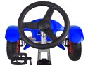 Niebieski sportowy GOKART na pedały dla dzieci 50kg Pompowane koła SP0209