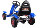 Niebieski sportowy GOKART na pedały dla dzieci 50kg Pompowane koła SP0209